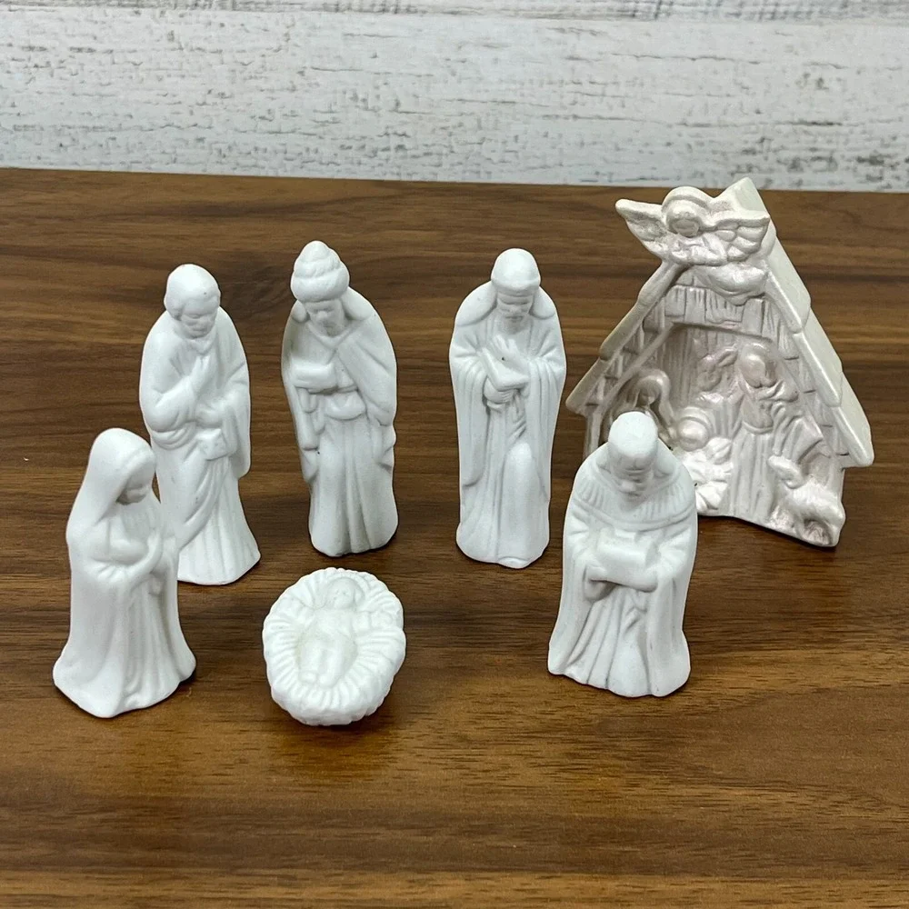 Vintage Ceramic Mold Nativity Scene Three Wise Men‎ Baby Jesus Joesph 1994 3